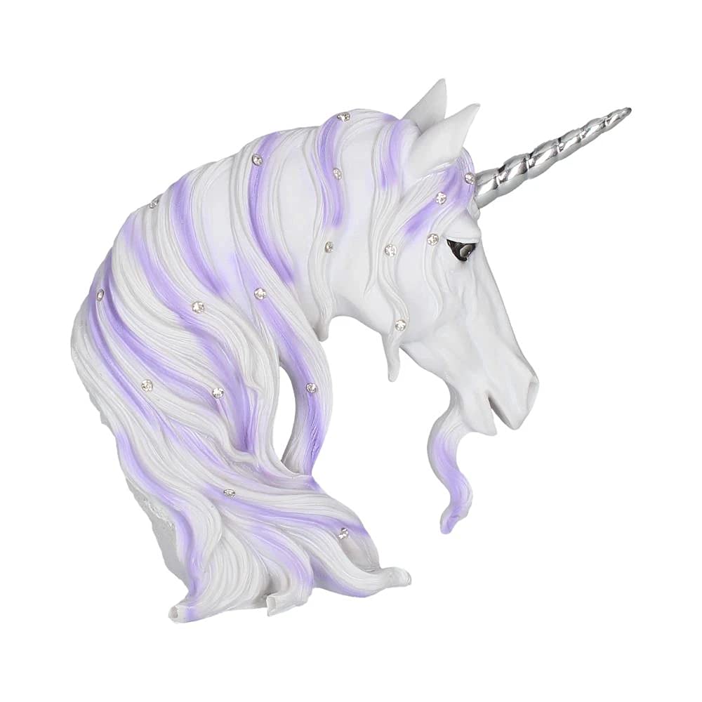Jewelled Magnificence Small White Unicorn Bust Ornament 15cm 7