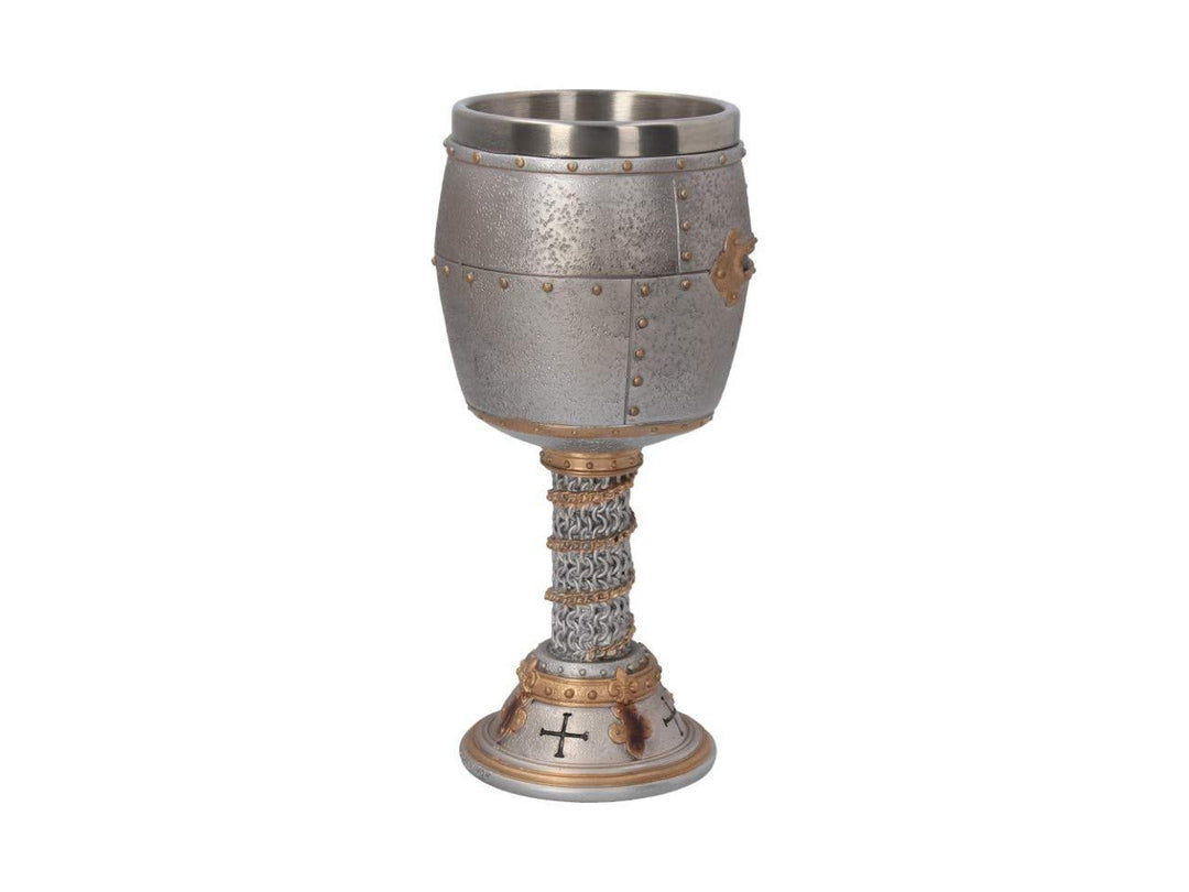 Crusader Medieval Knight Chainmail Wine Goblet 18cm