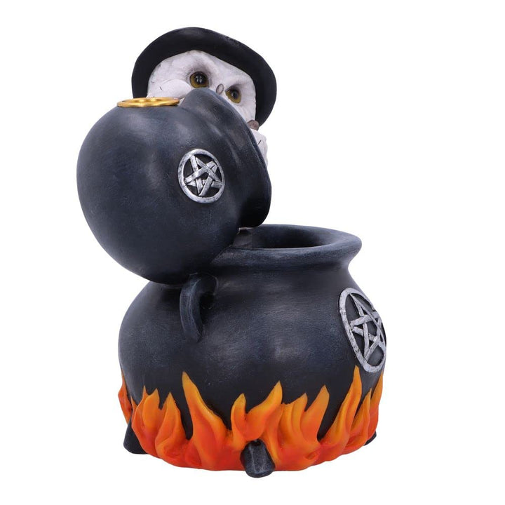 Snowy Brew Owl Backflow Incense Burner 17cm