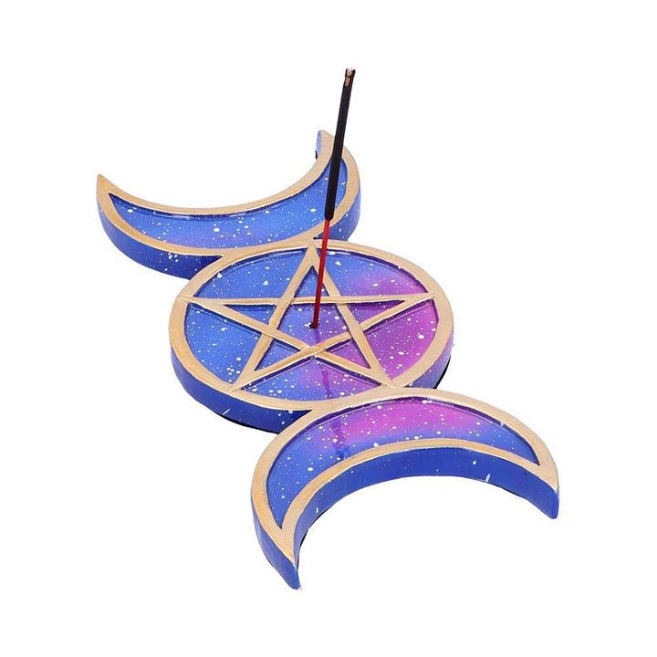 Galaxy Triple Moon Goddess Incense Stick Burner Set of Four 21.5cm