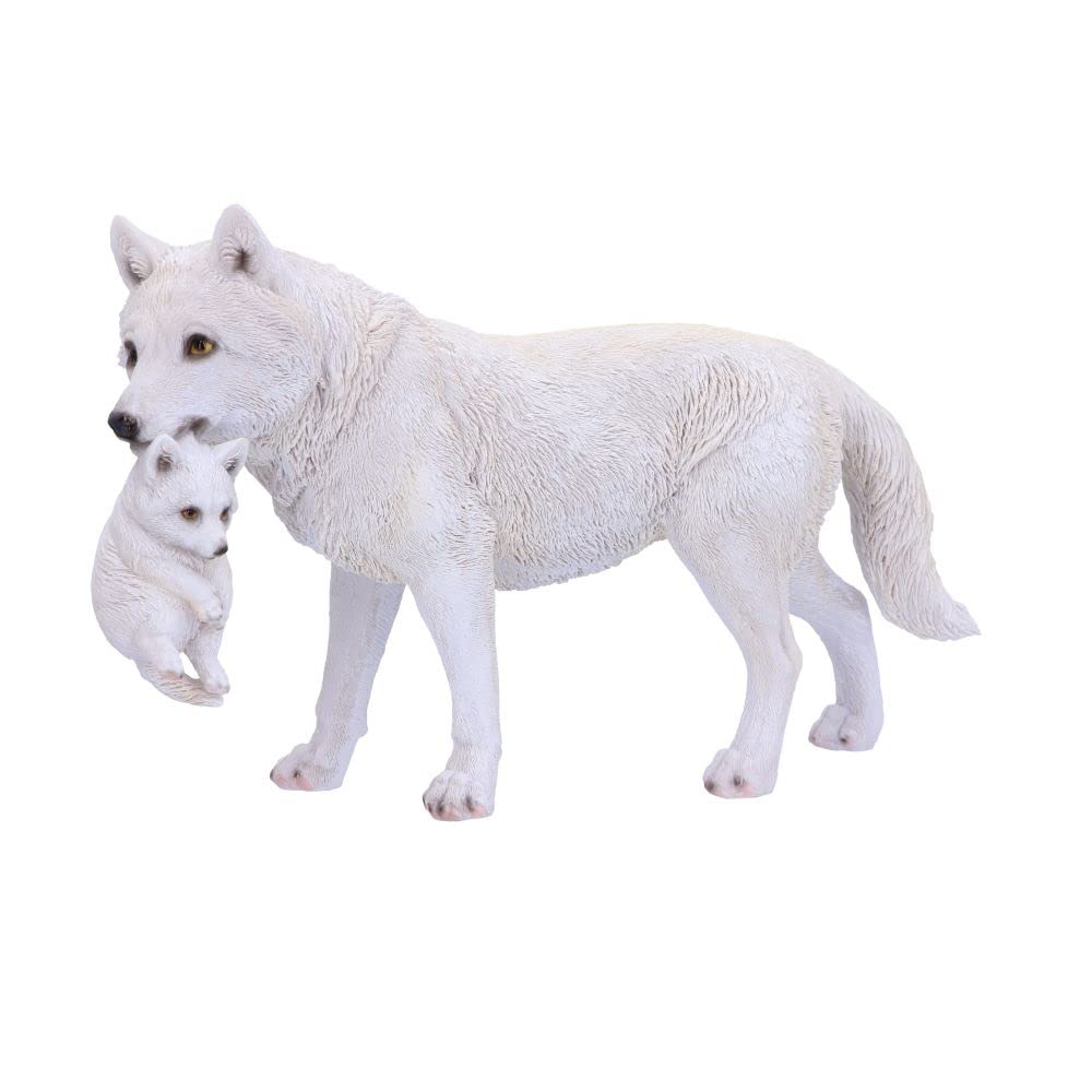 Winter Bond Mother Wolf and Pup Figurine 30cm
