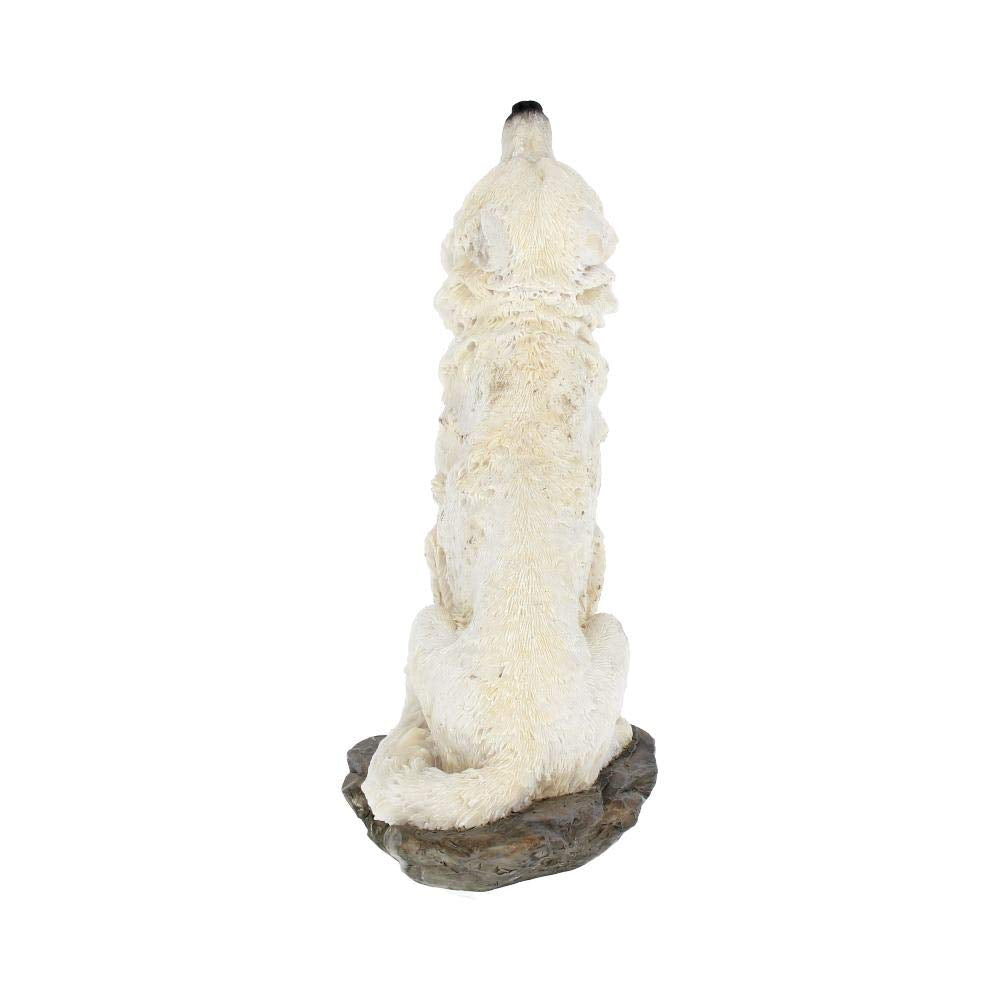 Storms Cry Howling White Wolf Figure 20cm