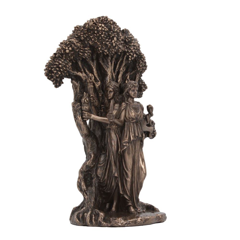Triple Moon Goddess Hecate Bronze Figurine 18.5cm