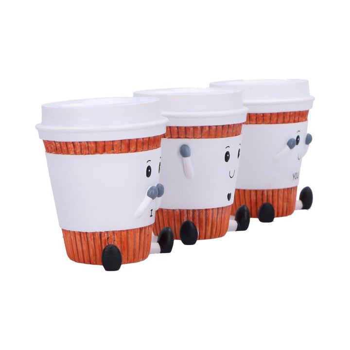Three Wise Coffee Cups Figurines 7cm