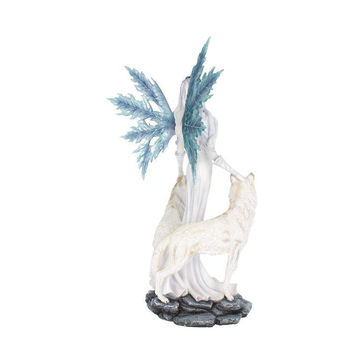 Aura Large Ice Fairy with Two Winter Wolf Companions Figurine 60.5cm