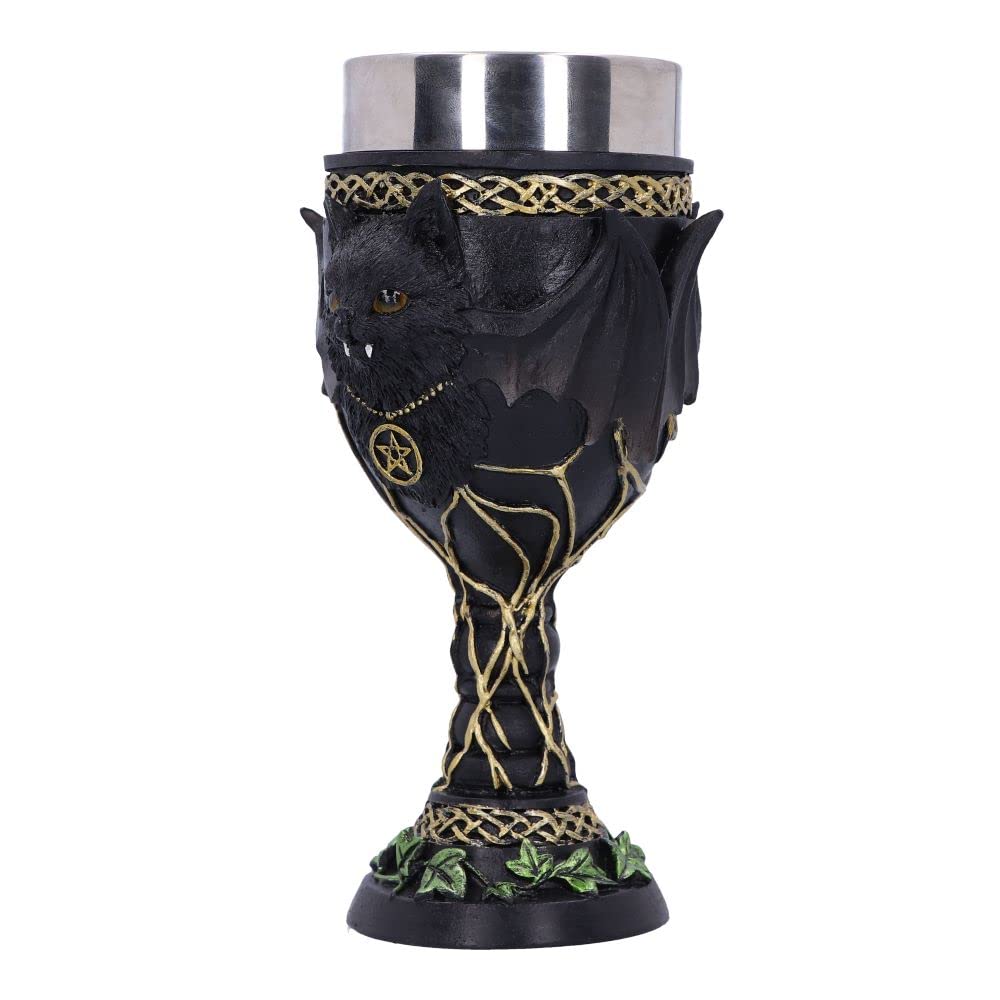 Feline Fang Black Cat Goblet 17.3cm