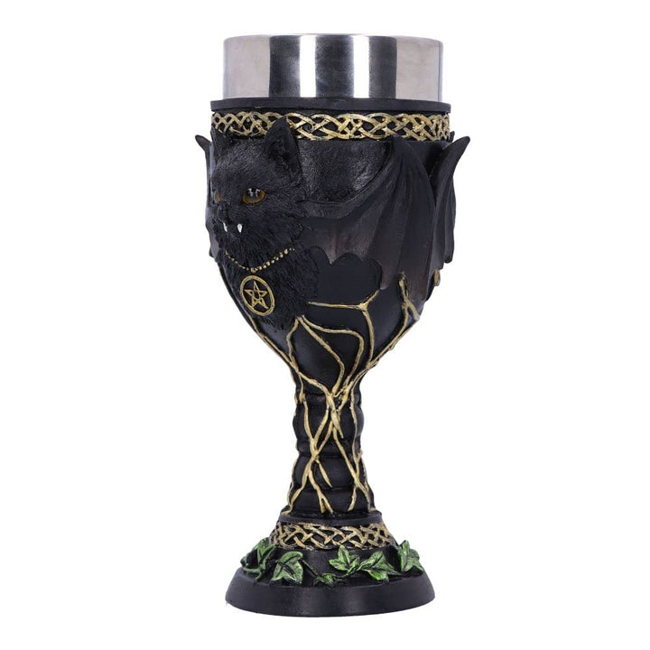 Feline Fang Black Cat Goblet 17.3cm