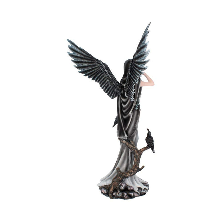 Sorrel Large Dark Angel Fairy and Raven Figurine Sorrel 62.5cm