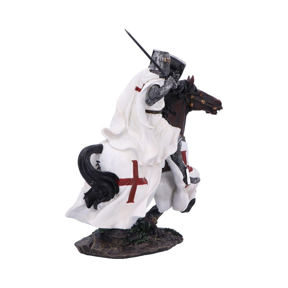 Take to Your Steed a Medieval Templar Knight Figurine 28cm