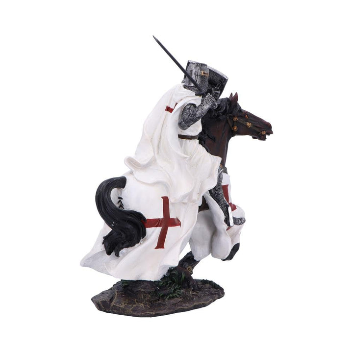 Take to Your Steed a Medieval Templar Knight Figurine 28cm