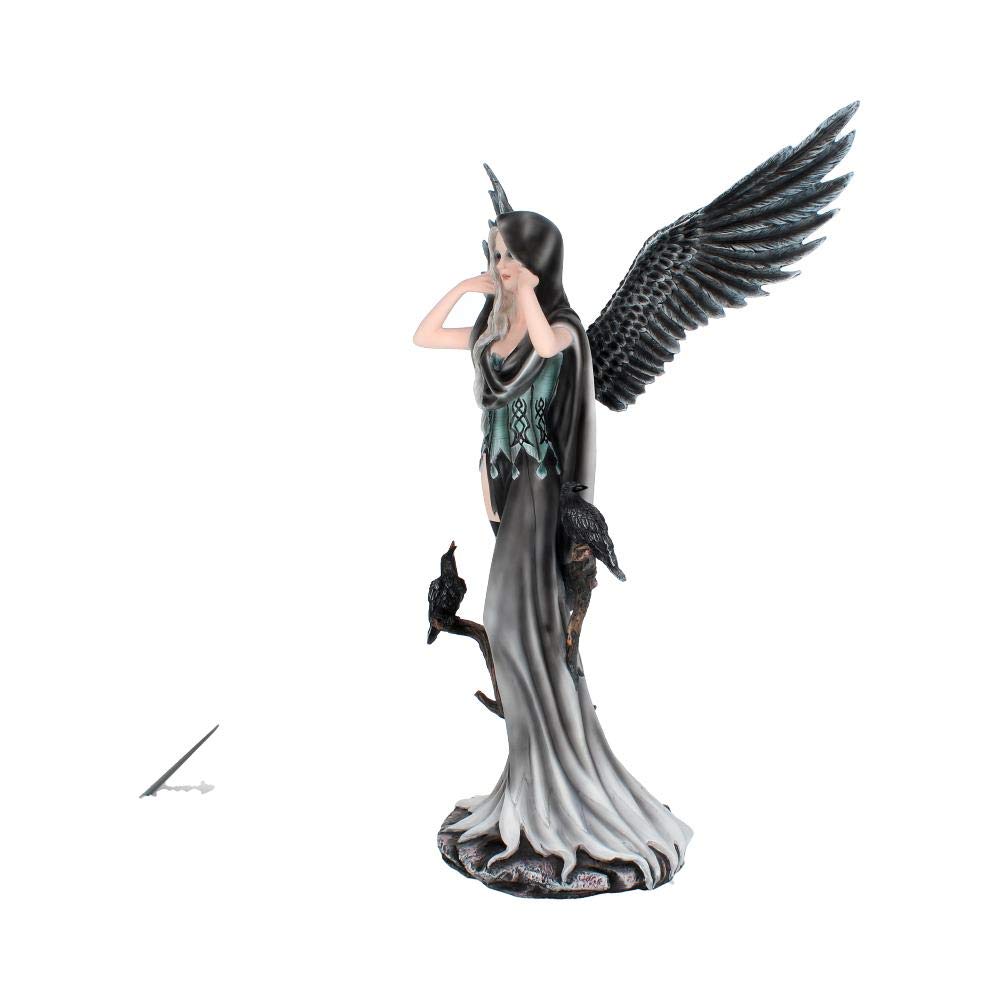 Sorrel Large Dark Angel Fairy and Raven Figurine Sorrel 62.5cm