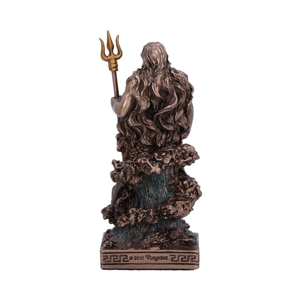 Poseidon God of the Sea Mini Bronze Figurine 8.5cm