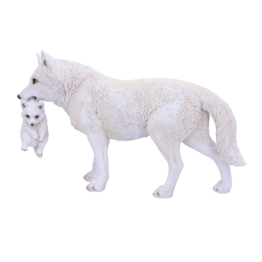 Winter Bond Mother Wolf and Pup Figurine 30cm