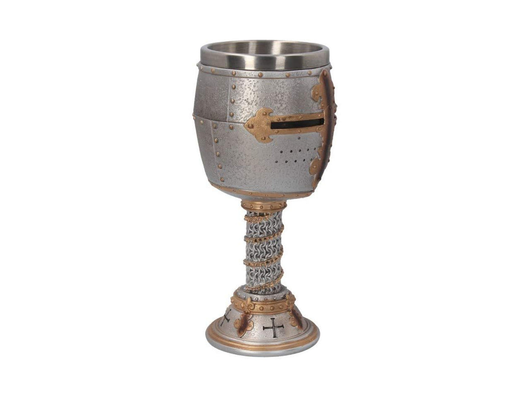 Crusader Medieval Knight Chainmail Wine Goblet 18cm