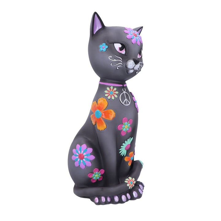 Hippy Kitty Black Cat Ornament 26cm