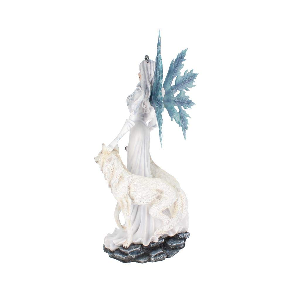 Aura Large Ice Fairy with Two Winter Wolf Companions Figurine 60.5cm