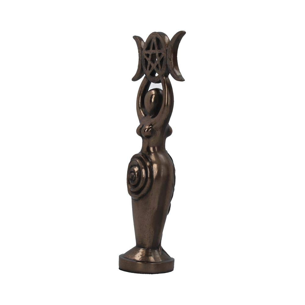 Triple Goddess Figurine Bronzed Wiccan Idol Ornament 20cm