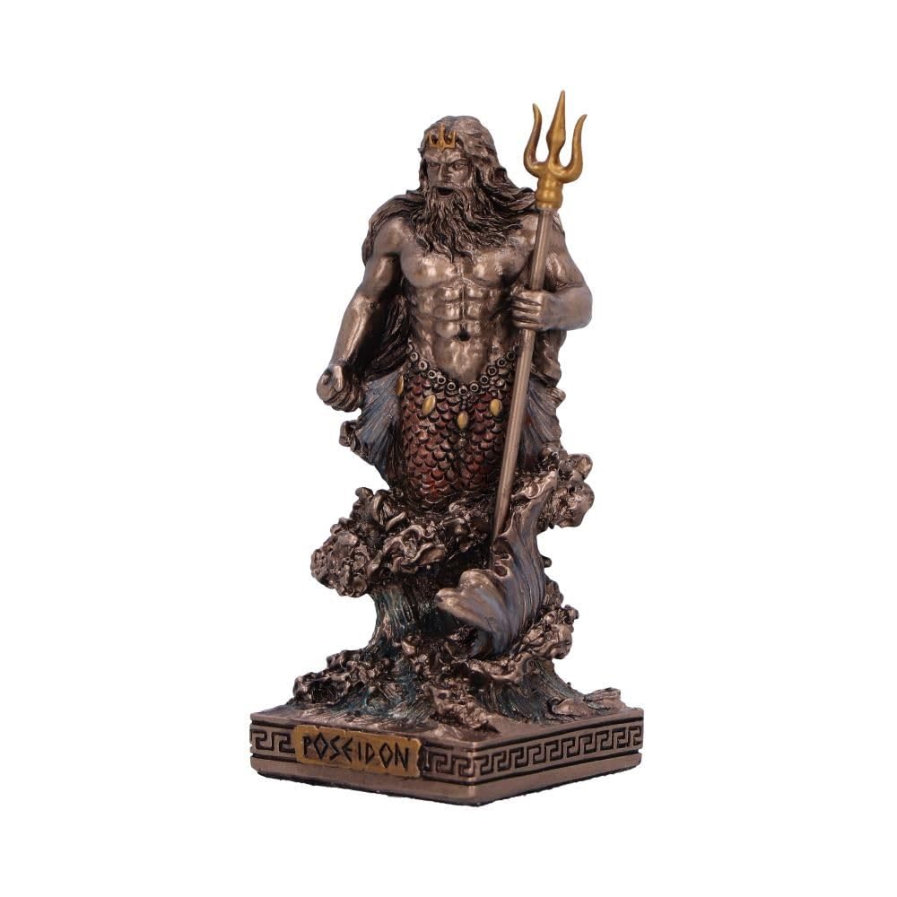 Poseidon God of the Sea Mini Bronze Figurine 8.5cm