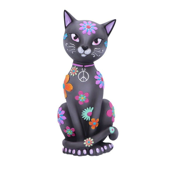 Hippy Kitty Black Cat Ornament 26cm