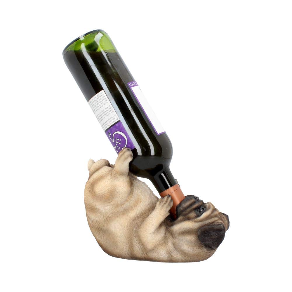 Pug Dog Guzzler Wine Bottle Holder Guzzlers 21.5cm