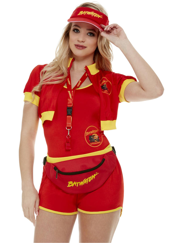 Baywatch Accessory Kit Red Visor Bumbag and Whistle Licensed Product