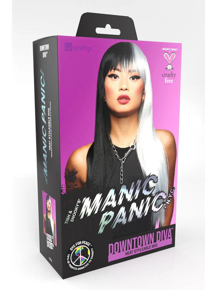 Manic Panic Raven Virgin Downtown Diva Wig