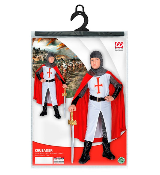 Crusader Long Coat, Pants, Belt, Armbands, Helmet, Boot Covers, Cape