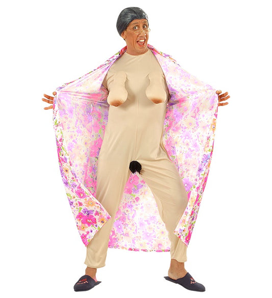 Flasher Granny Sexy Jumpsuit, Dressing Gown