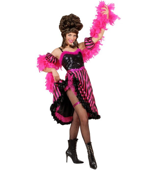 Can Can Dancer 3 Colors Ass. Dress, Sleevelettes, Garter