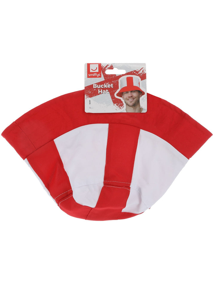 England Bucket Hat Adult White and Red 3