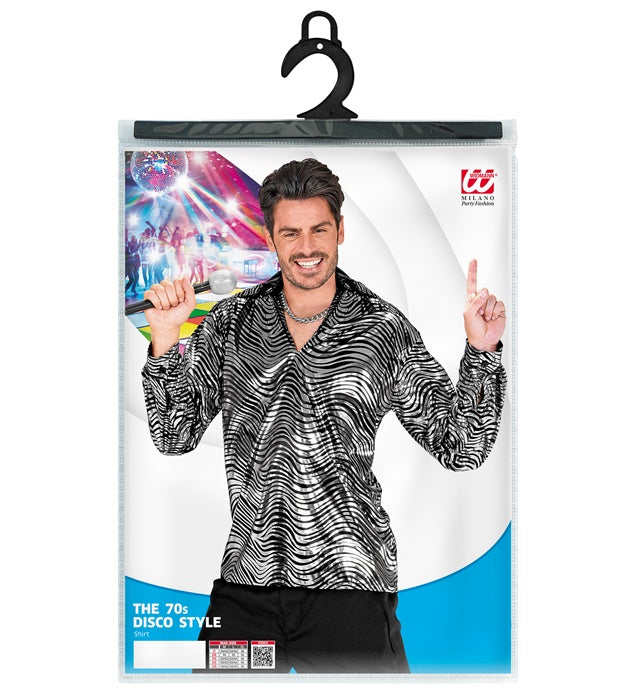 The 70S Disco Style - Silver Waves Shirt