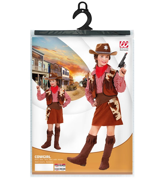 Cowgirl Shirt, Vest, Skirt, Belt With Holster, Boot Covers, Bandana