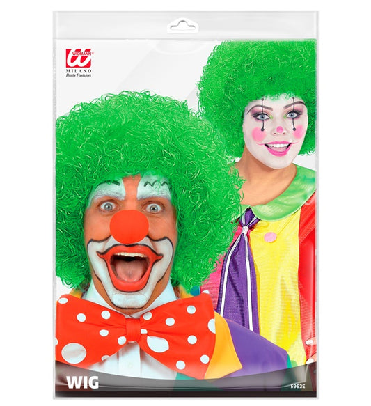 Green Clown Wig In Polybag