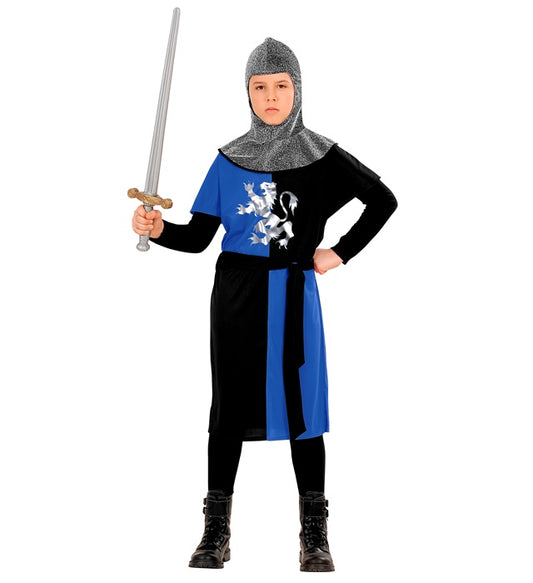 Medieval Warrior - Blue Coat, Belt, Hood