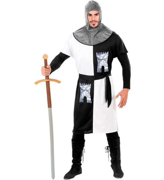 Medieval Warrior - White Coat, Belt, Hood