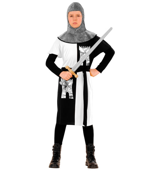 Medieval Warrior - White Coat, Belt, Hood