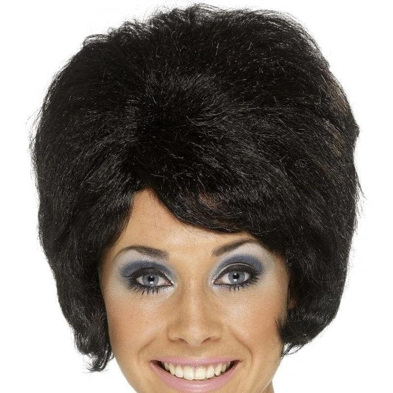 60s Beehive Wig Adult Black_1