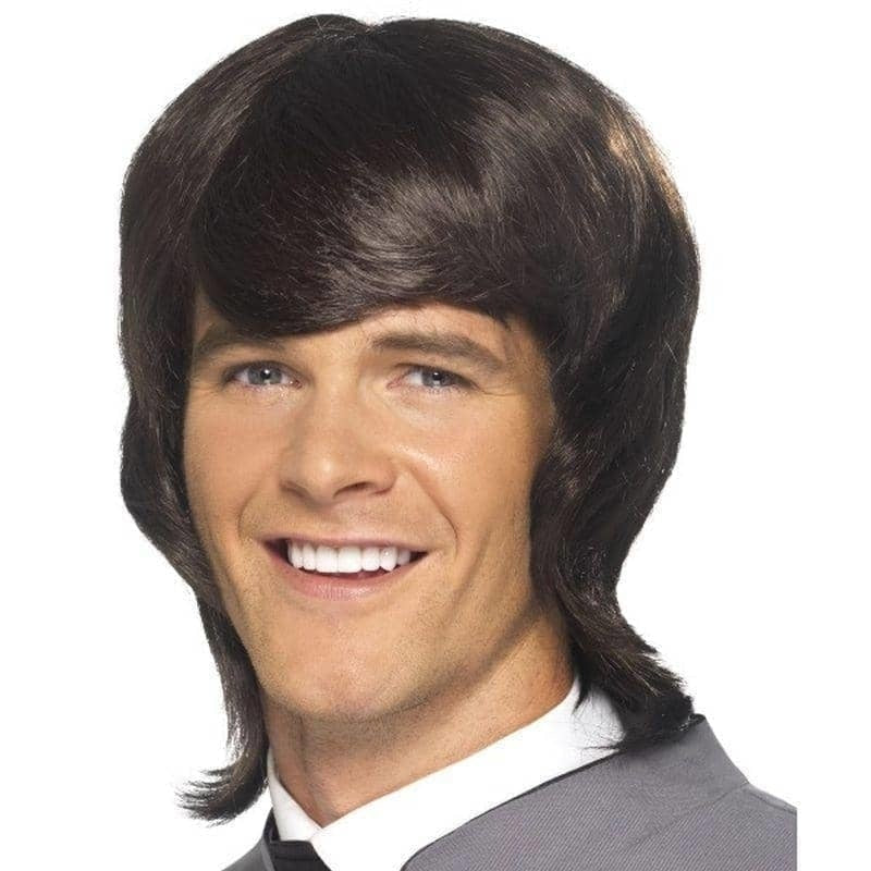 60s Male Mod Long Wig Adult Brown_1
