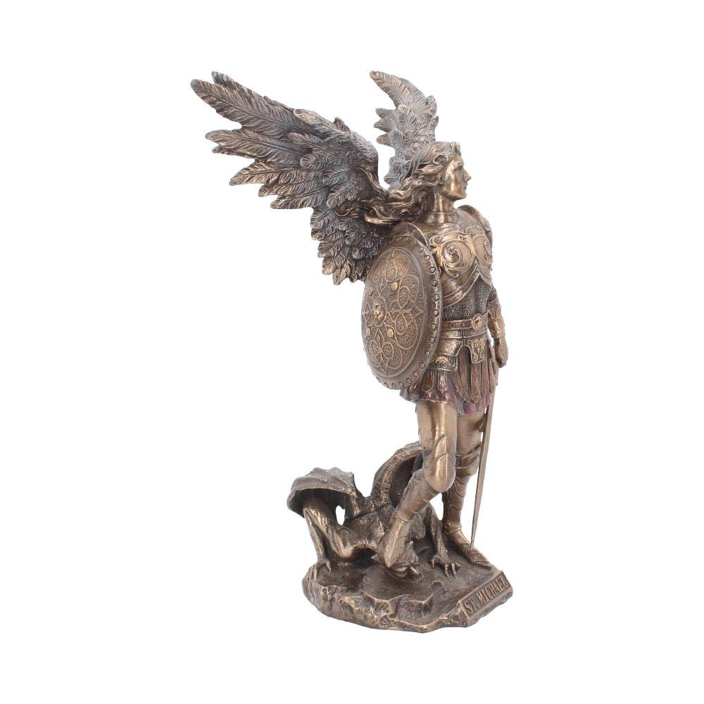 Bronzed Archangel Michael Religious Figurine 33cm