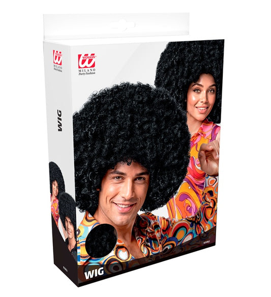 Black Jimmy Oversized Wig In Polybag