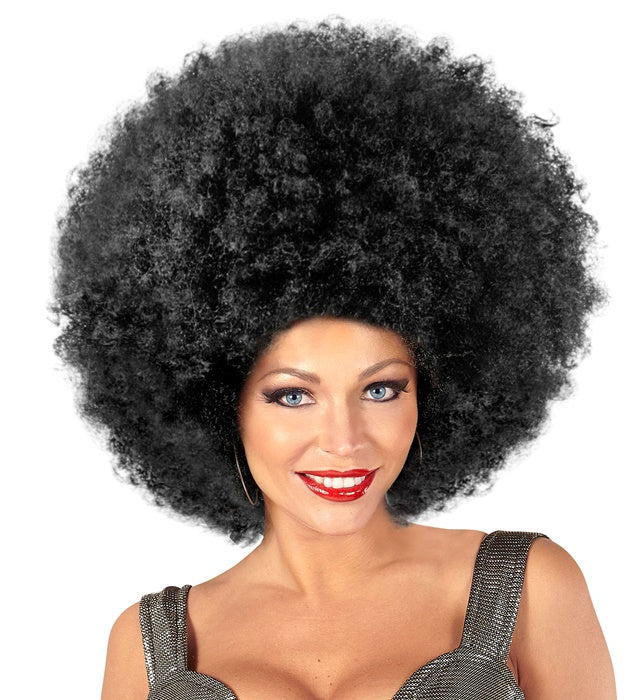 Black Jimmy Oversized Wig In Polybag