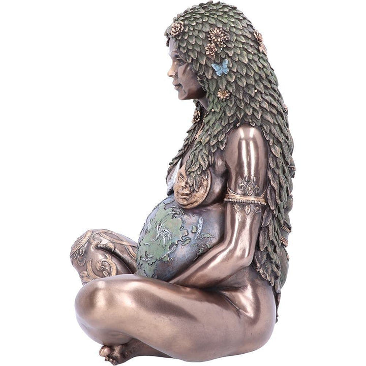 Ethereal Mother Earth Gaia Art Statue Bronze Figurine 30cm