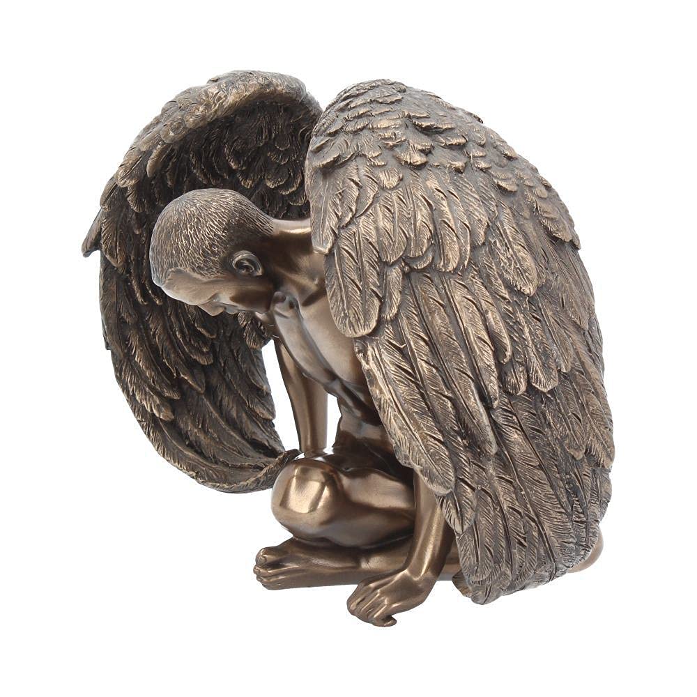Angels Rest Figurine Bronze Naked Angel Ornament 20cm