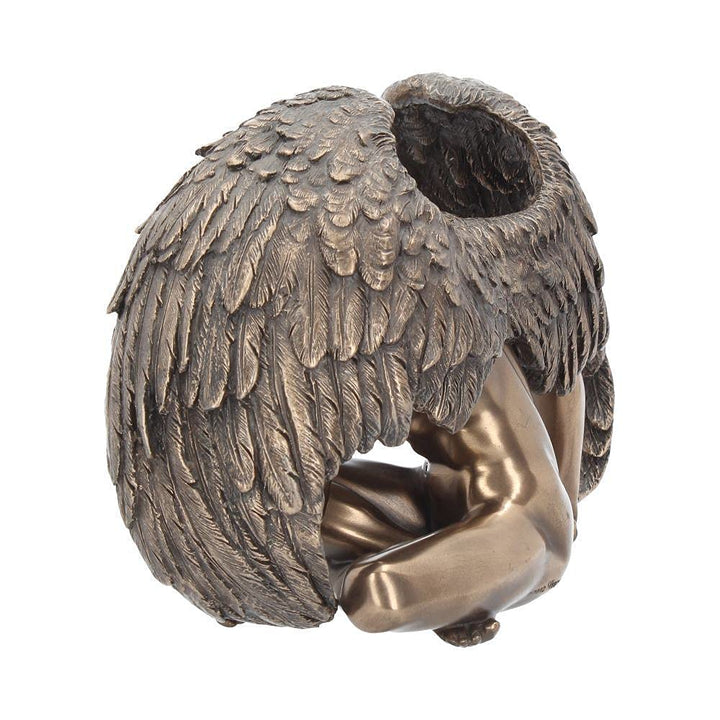 Angels Rest Figurine Bronze Naked Angel Ornament 20cm