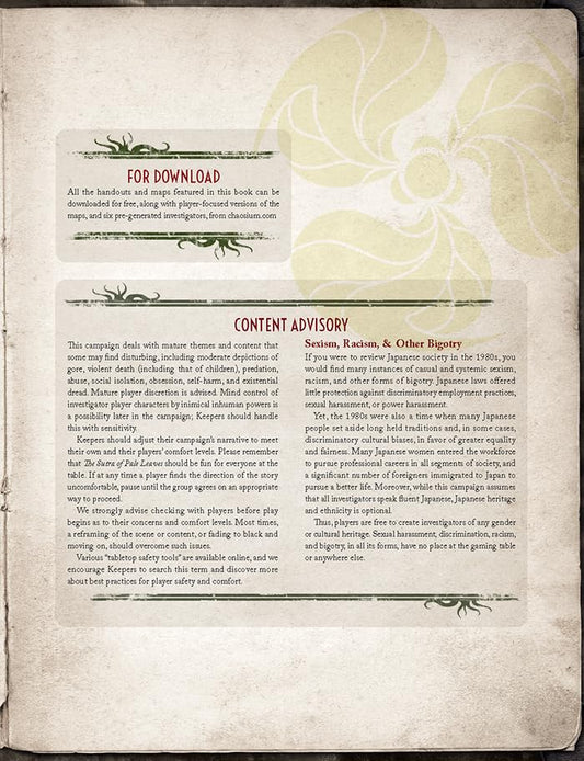 The Sutra Of Pale Leaves Twin Suns Rising Call Of Cthulhu Roleplaying Game by Chaosium 2