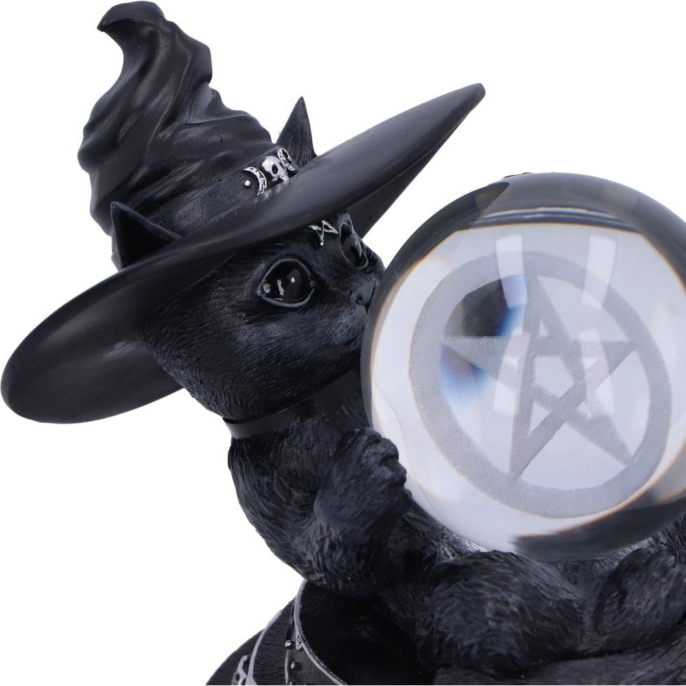 Cult Cuties Purrah Witch Cat Ornament Holding a Crystal Ball Purrahs Fortune 12.2cm