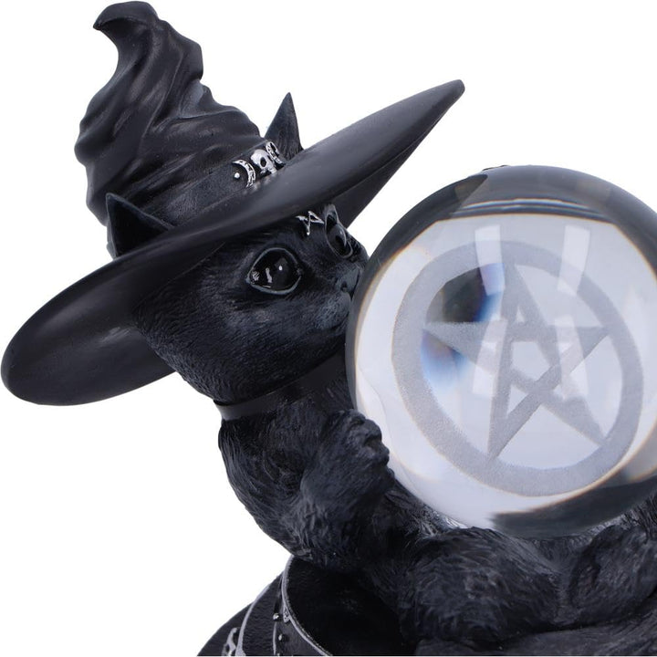 Cult Cuties Purrah Witch Cat Ornament Holding a Crystal Ball Purrahs Fortune 12.2cm