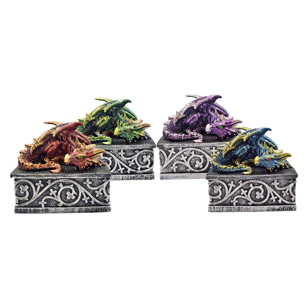 Dragons Safehold Box Set of 4 Trinket Boxes 8.4cm