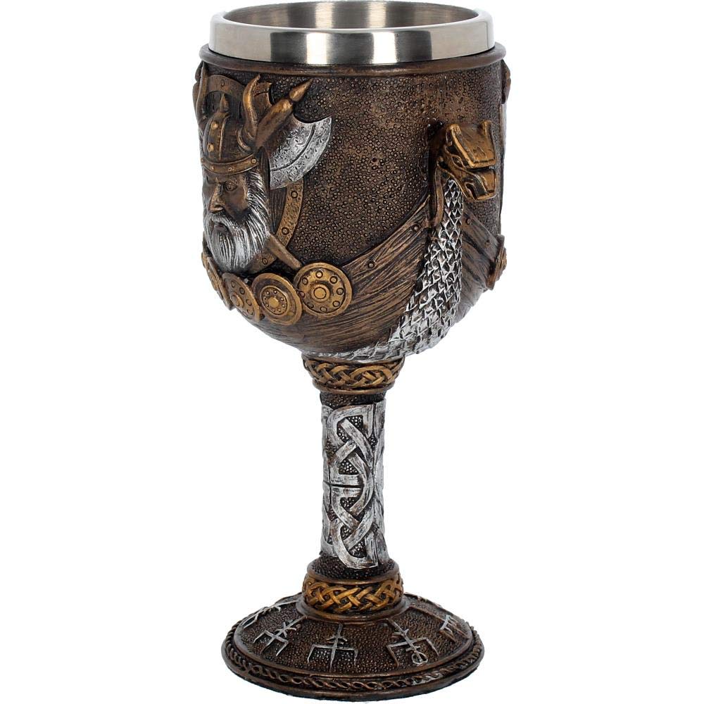 Valhalla Goblet Viking Dragon Boat Wine Glass 17cm
