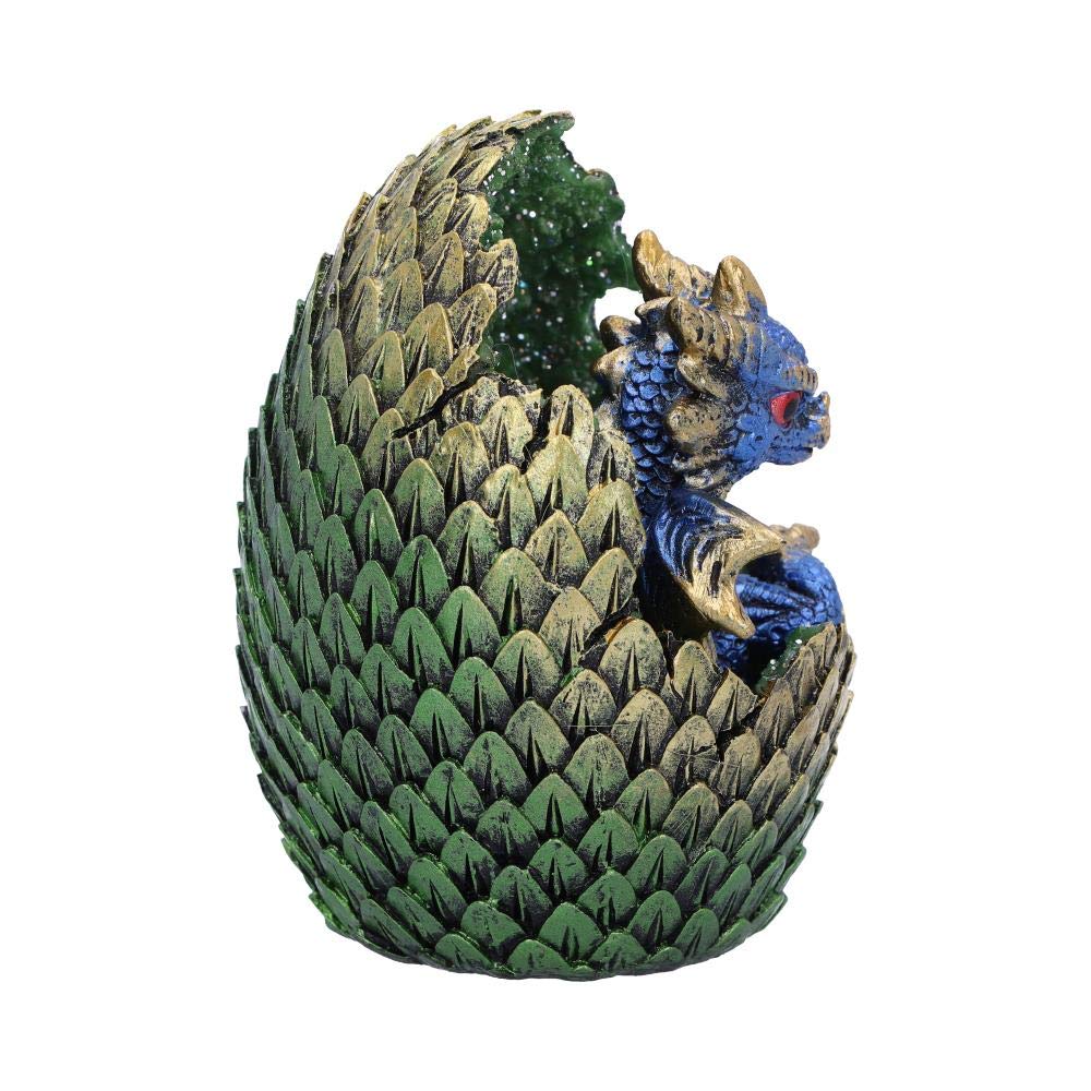 Blue Geode Home Glittering Hatchling and Egg Figurine 10.7cm